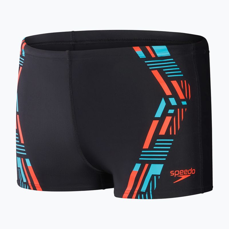 Мъжки къси панталони за плуване Speedo Tech Print black/orange 10