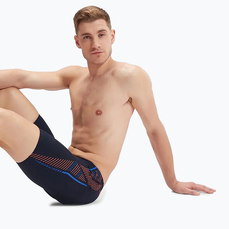 Мъжки бански Speedo Tech Panel navy/orange 11