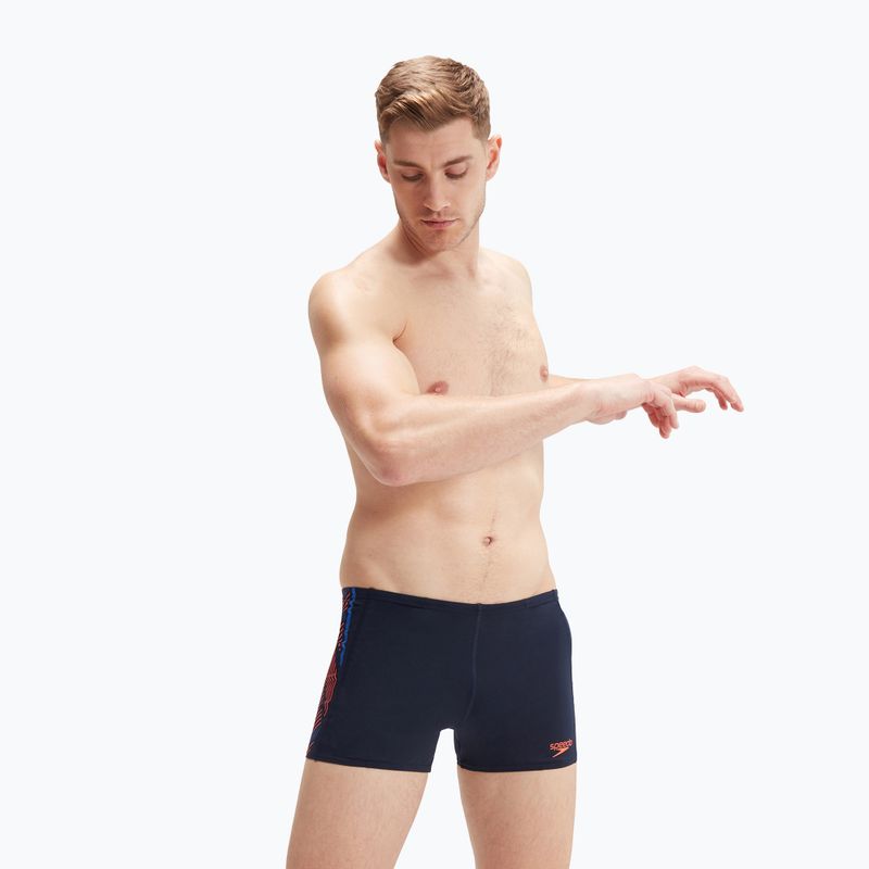 Мъжки боксерки за плуване Speedo Tech Panel navy/orange 8