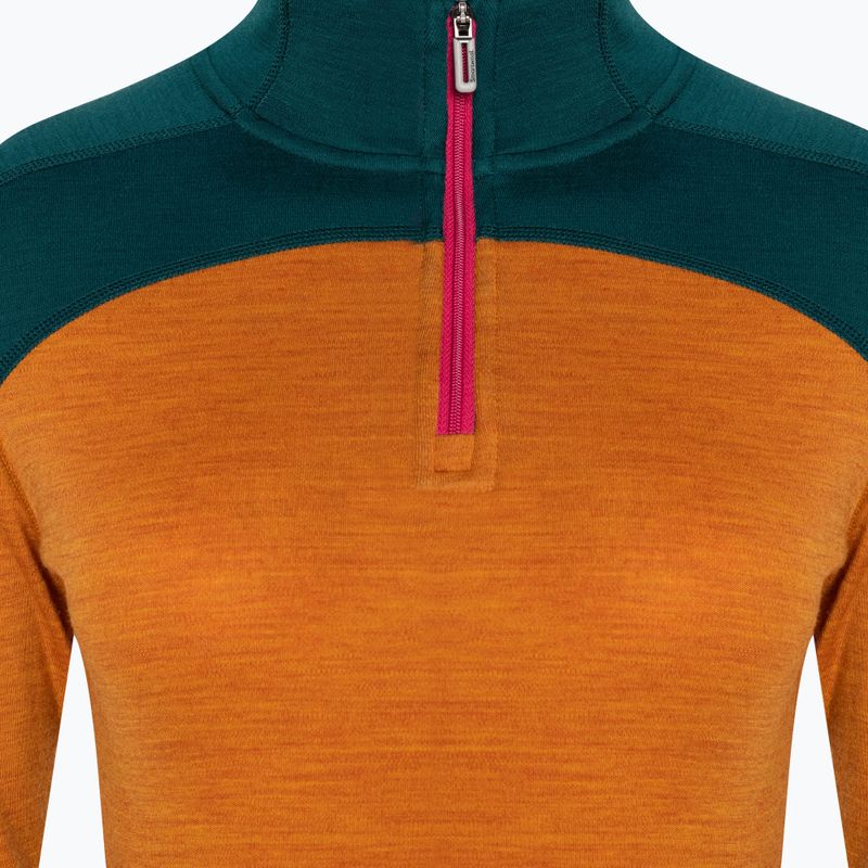 Дамски термобельо Smartwool Merino Baselayer Colorblock с дълъг ръкав и цип 1/4 Boxed marmalade 5