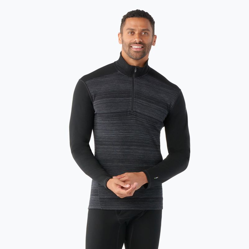 Мъжки термален дълъг ръкав Smartwool Merino 250 Baselayer 1/4 Zip boxed black color shift