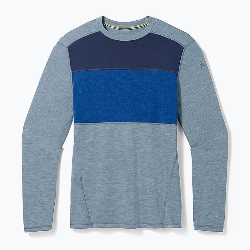 Мъжка термоактивна блуза Smartwool Thermal Merino Baselayer Colorblock Crew Boxed pewter blue 3