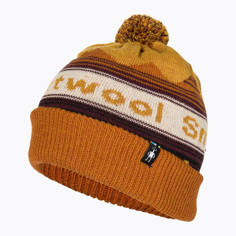 Smartwool Плетена зимна шарка POM honey gold heather beanie 3