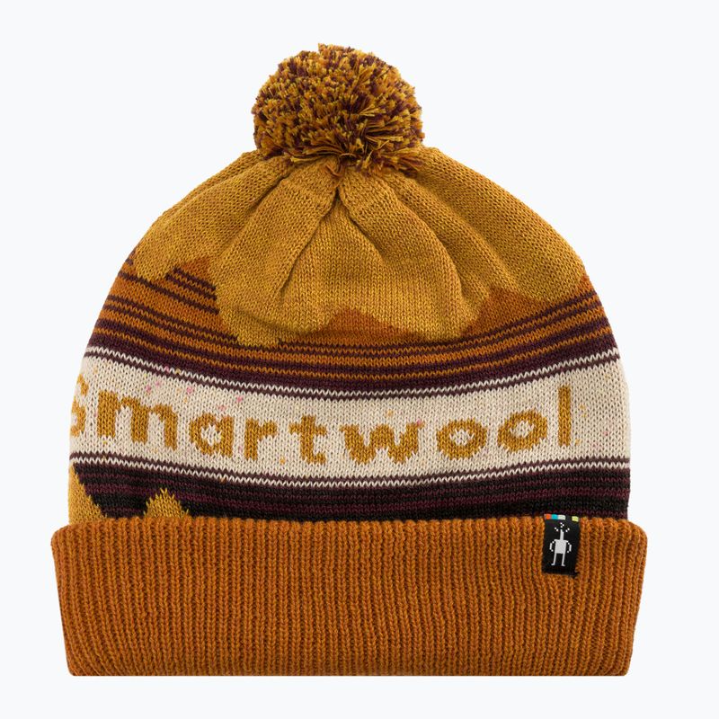 Smartwool Плетена зимна шарка POM honey gold heather beanie 5
