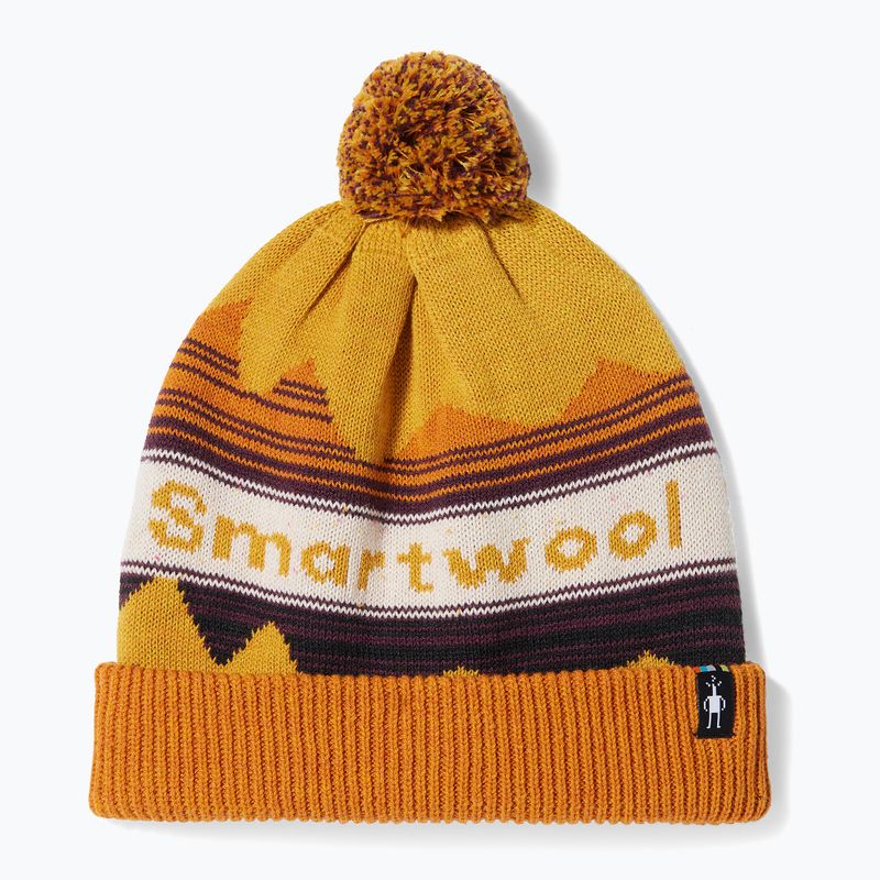 Smartwool Плетена зимна шарка POM honey gold heather beanie 6