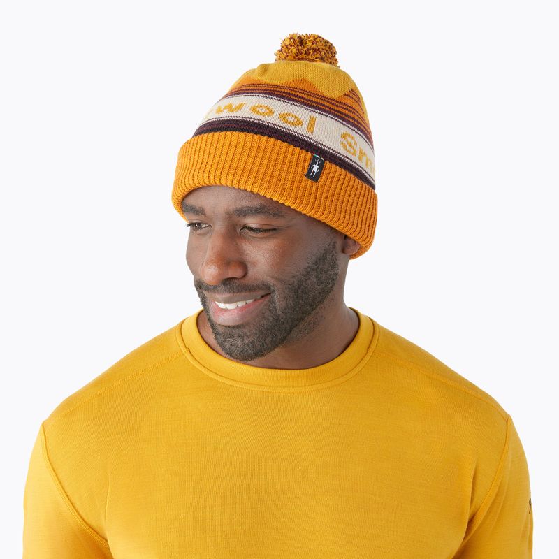 Smartwool Плетена зимна шарка POM honey gold heather beanie 7
