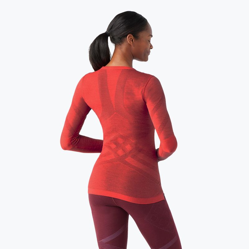 Дамска термоактивна блуза Smartwool Intraknit Thermal Merino Baselayer Crew scarlet/black 6