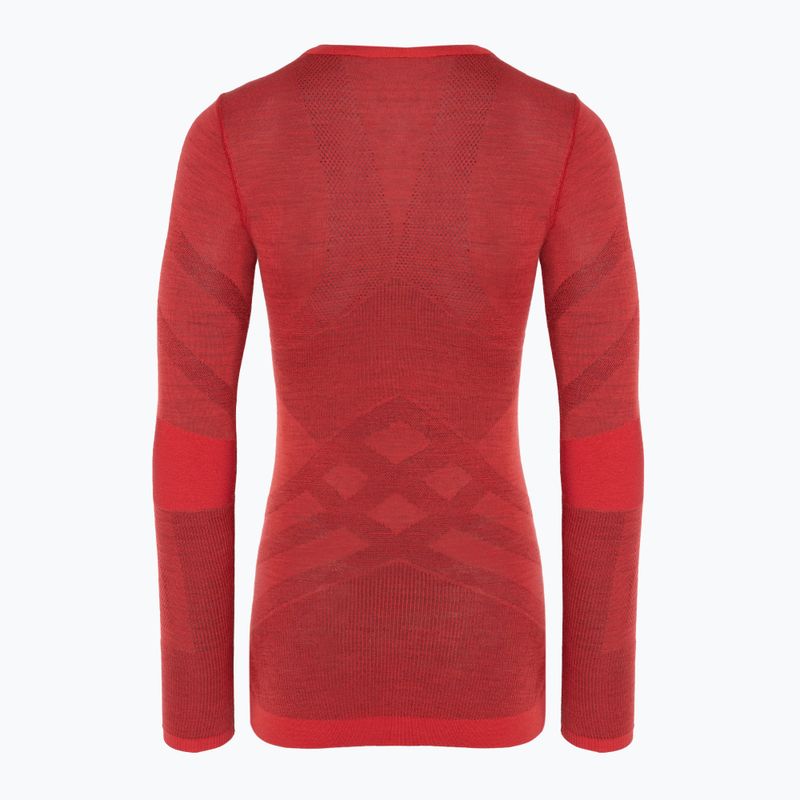 Дамска термоактивна блуза Smartwool Intraknit Thermal Merino Baselayer Crew scarlet/black 2