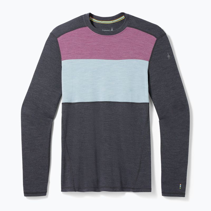 Мъжка термоактивна блуза Smartwool Thermal Merino Baselayer Colorblock Crew Boxed charcoal 3
