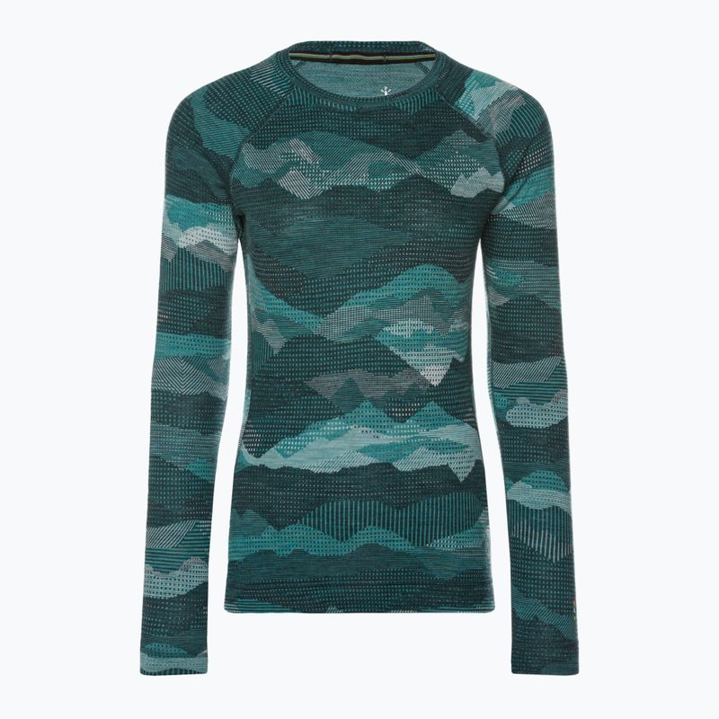 Дамска термоактивна блуза Smartwool Merino 250 Baselayer Crew Boxed twilight blue mtn scape 3