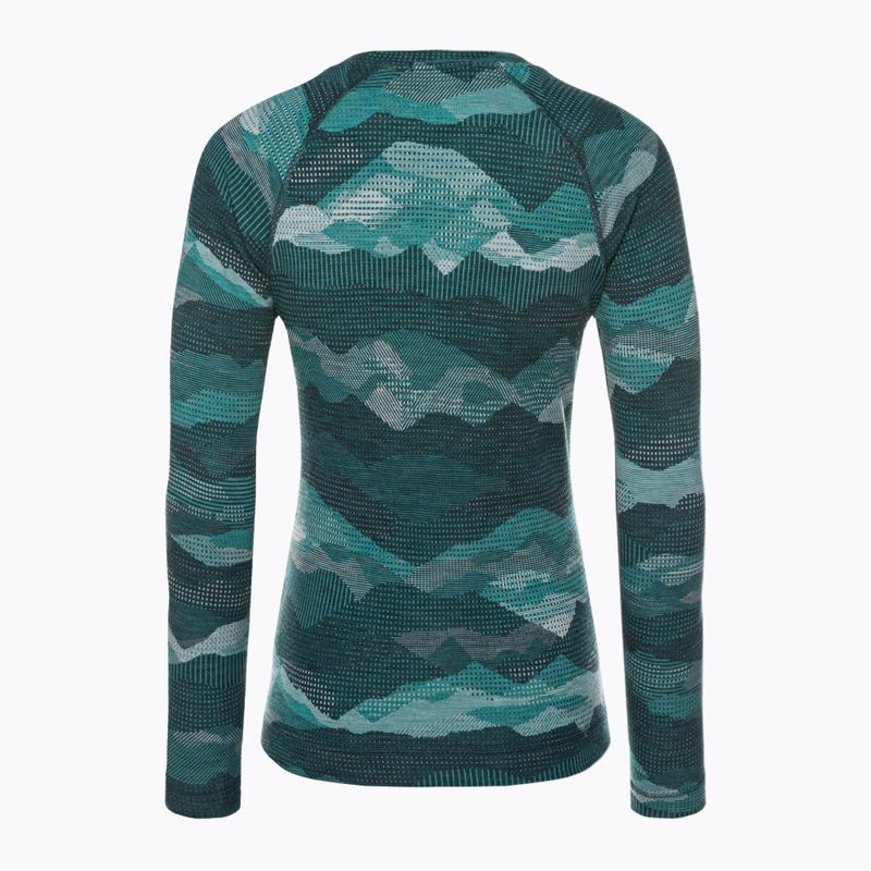 Дамска термоактивна блуза Smartwool Merino 250 Baselayer Crew Boxed twilight blue mtn scape 4