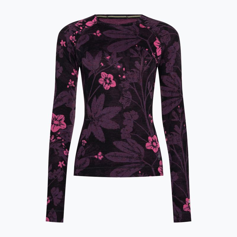 Дамска термоактивна блуза Smartwool Merino 250 Baselayer Crew Boxed purple iris floral 3