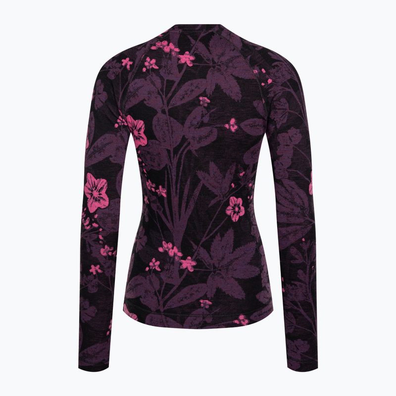 Дамска термоактивна блуза Smartwool Merino 250 Baselayer Crew Boxed purple iris floral 4