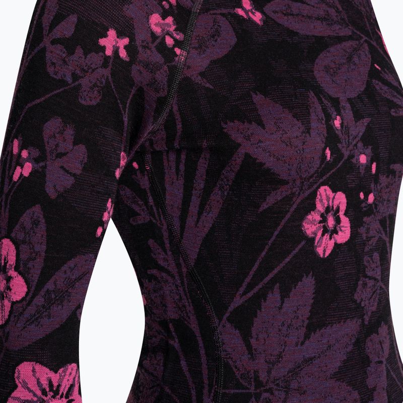 Дамска термоактивна блуза Smartwool Merino 250 Baselayer Crew Boxed purple iris floral 5