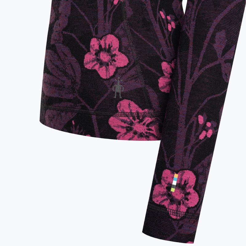 Дамска термоактивна блуза Smartwool Merino 250 Baselayer Crew Boxed purple iris floral 6
