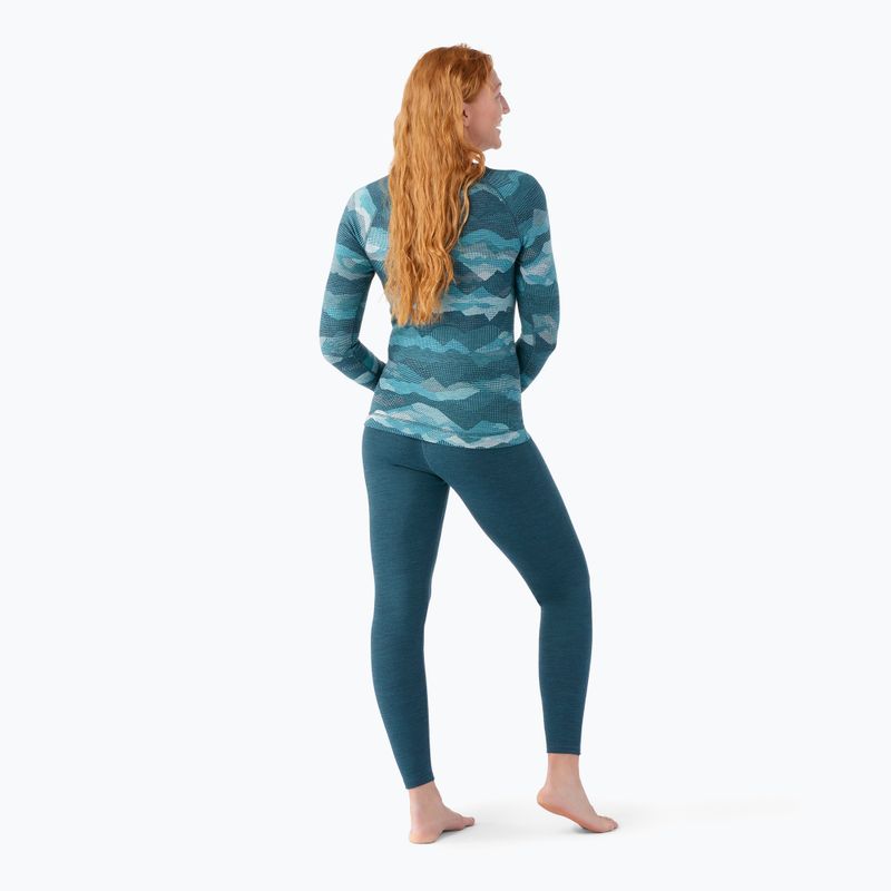 Дамска термоактивна блуза Smartwool Merino 250 Baselayer Crew Boxed twilight blue mtn scape 2