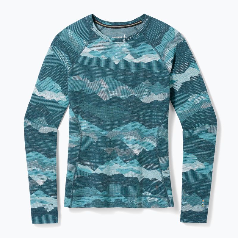 Дамска термоактивна блуза Smartwool Merino 250 Baselayer Crew Boxed twilight blue mtn scape 6