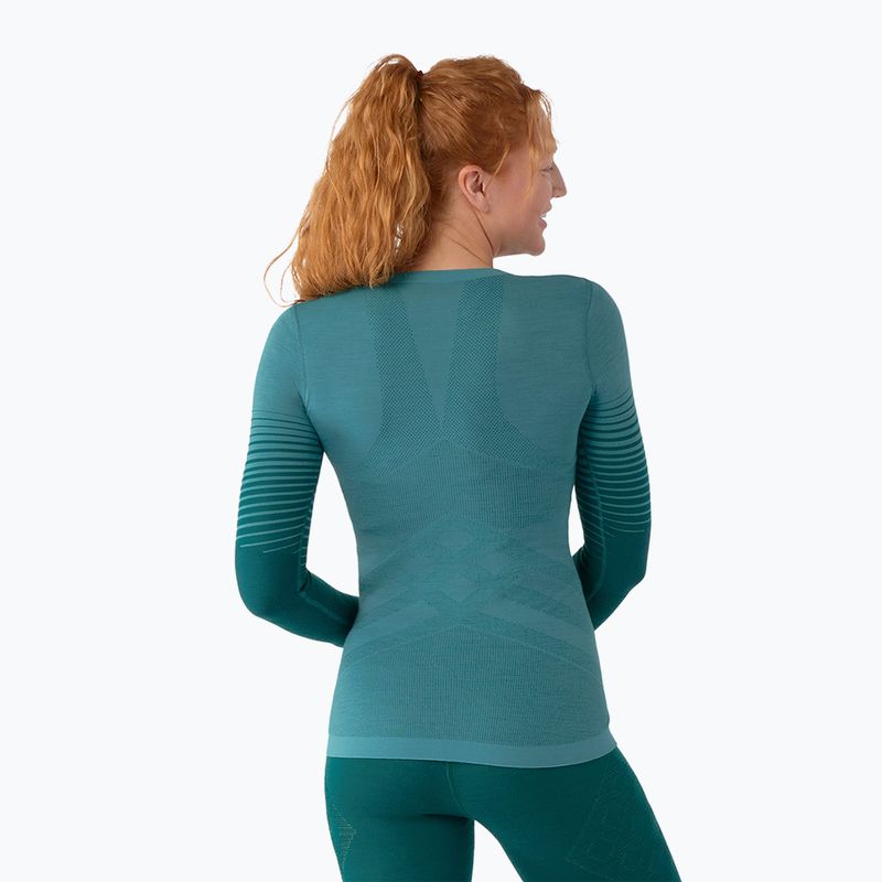 Дамска термоактивна блуза Smartwool Intraknit Thermal Merino Baselayer Pattern Crew cascade 2