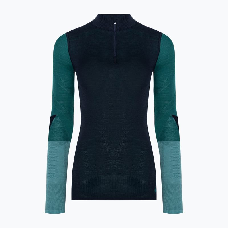 Дамска термоактивна блуза Smartwool Intraknit Thermal Merino Baselayer Colorblock 1/4 Zip navy 3