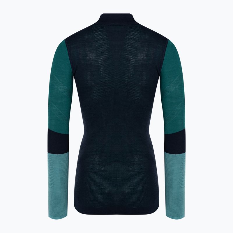 Дамска термоактивна блуза Smartwool Intraknit Thermal Merino Baselayer Colorblock 1/4 Zip navy 4