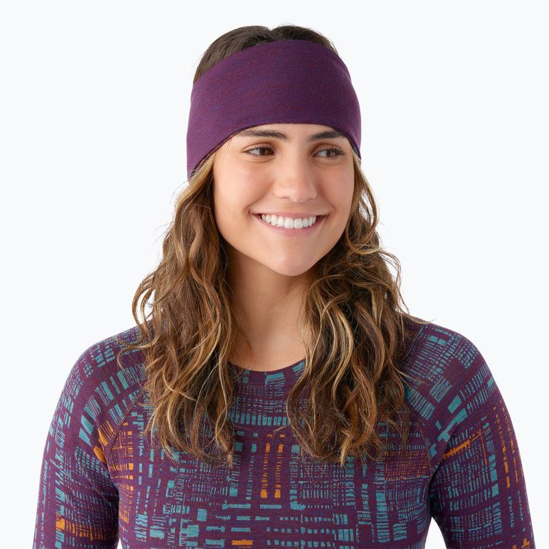 Smartwool Thermal Merino Обратима лента за глава purple iris digi plaid 3