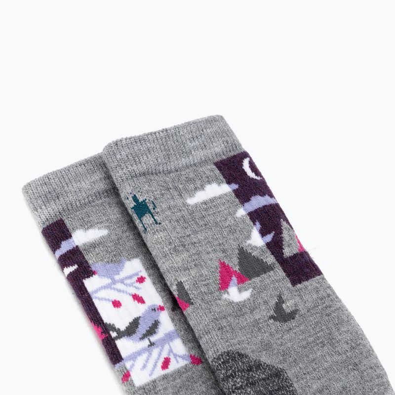 Дамски чорапи за трекинг Smartwool Hike Full Cushion Alpine Perch Crew светло сиви 3