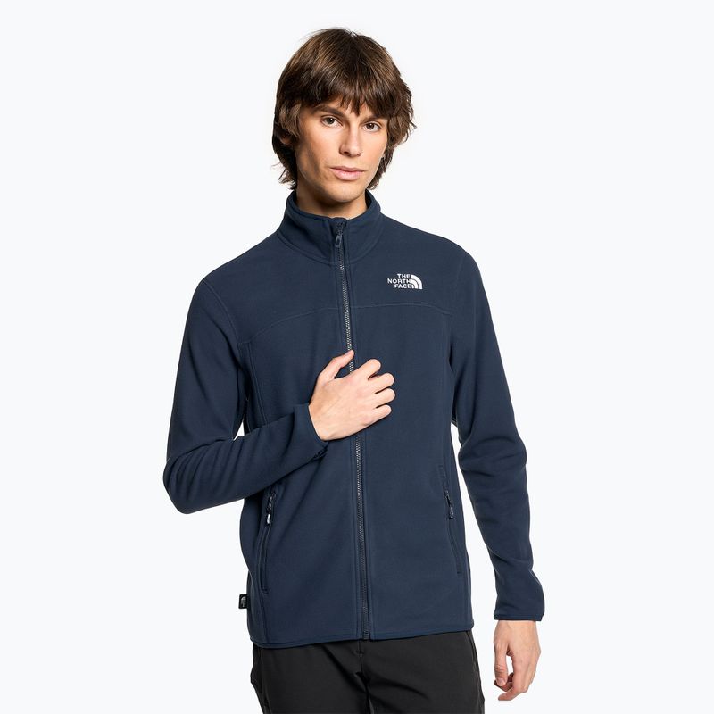 Мъжки поларен суитшърт The North Face 100 Glacier Full Zip summit navy