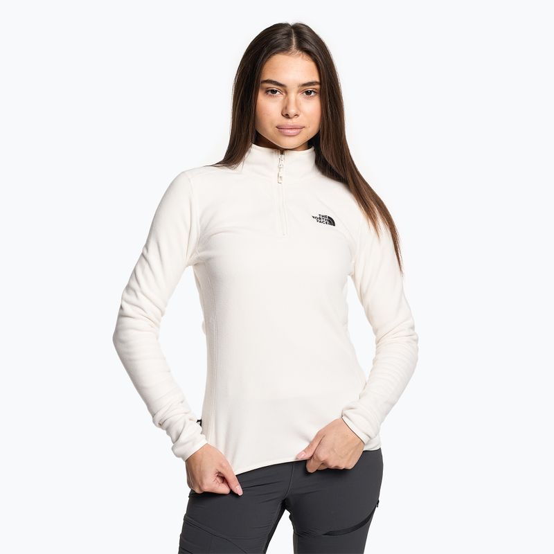 Дамски поларен суитшърт The North Face 100 Glacier 1/4 Zip gardenia white