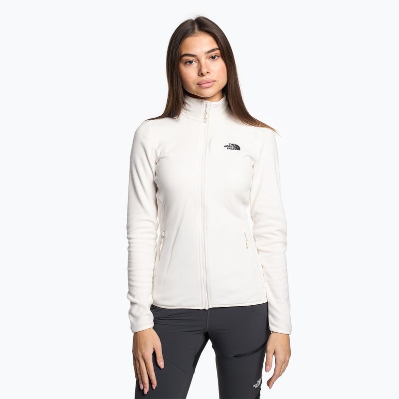 Дамски поларен суитшърт The North Face 100 Glacier Fz gardenia white