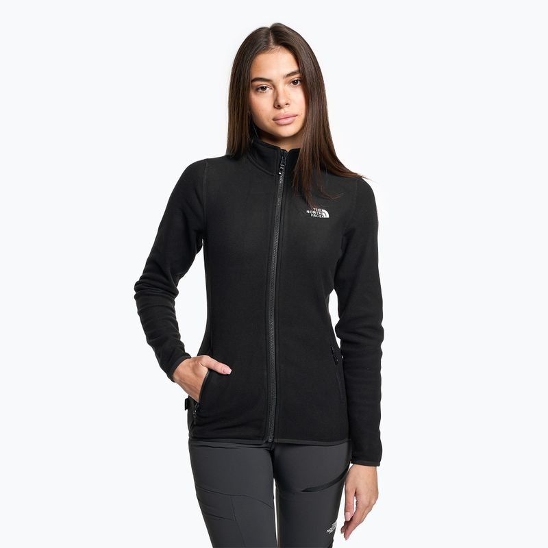 Дамски поларен суитшърт The North Face 100 Glacier Fz black