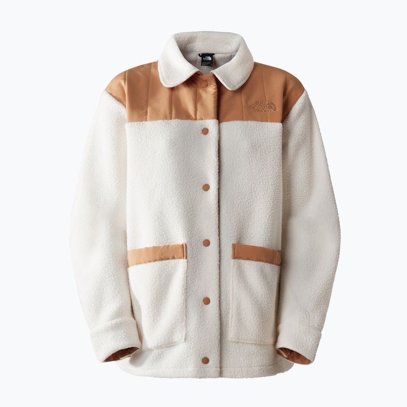 Флийс яке за жени The North Face Cragmont Fleece Shacket gardenia white/almond butter 4