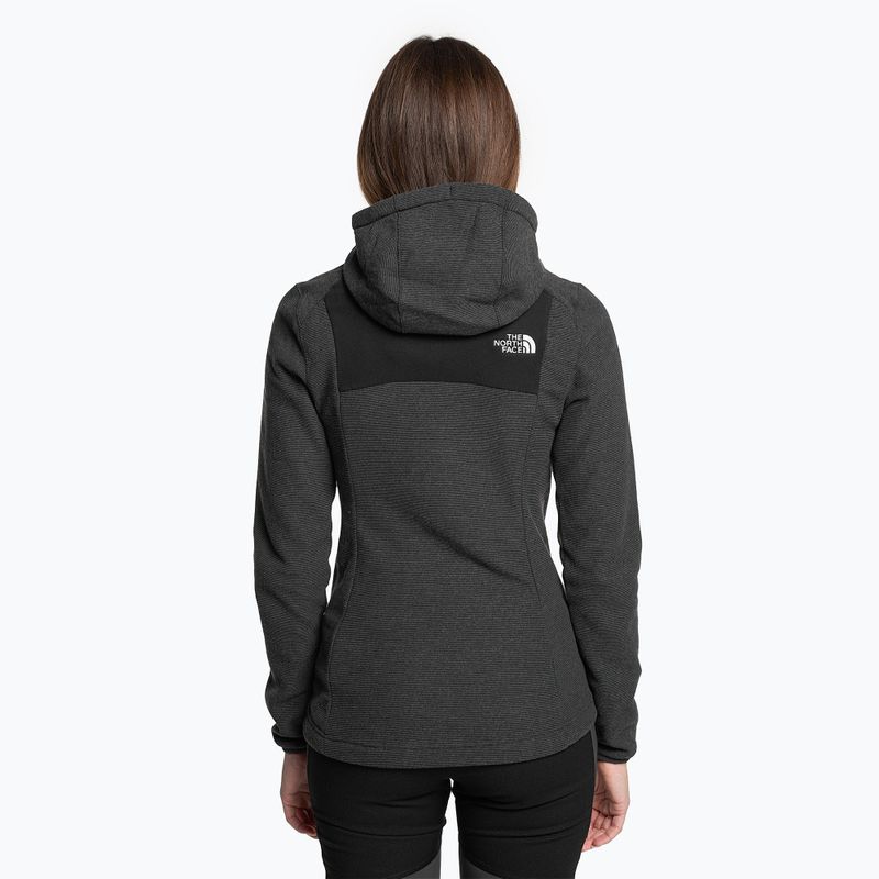 Дамска качулка The North Face Homesafe Full Zip Fleece Hoodie black/asphalt grey stripe/black 2