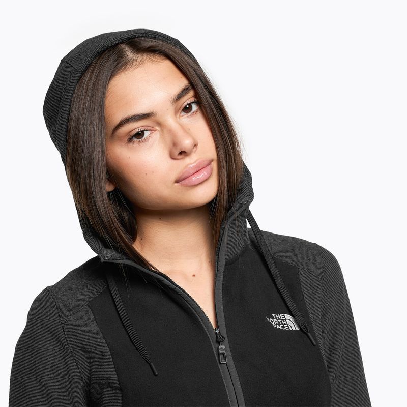 Дамска качулка The North Face Homesafe Full Zip Fleece Hoodie black/asphalt grey stripe/black 4