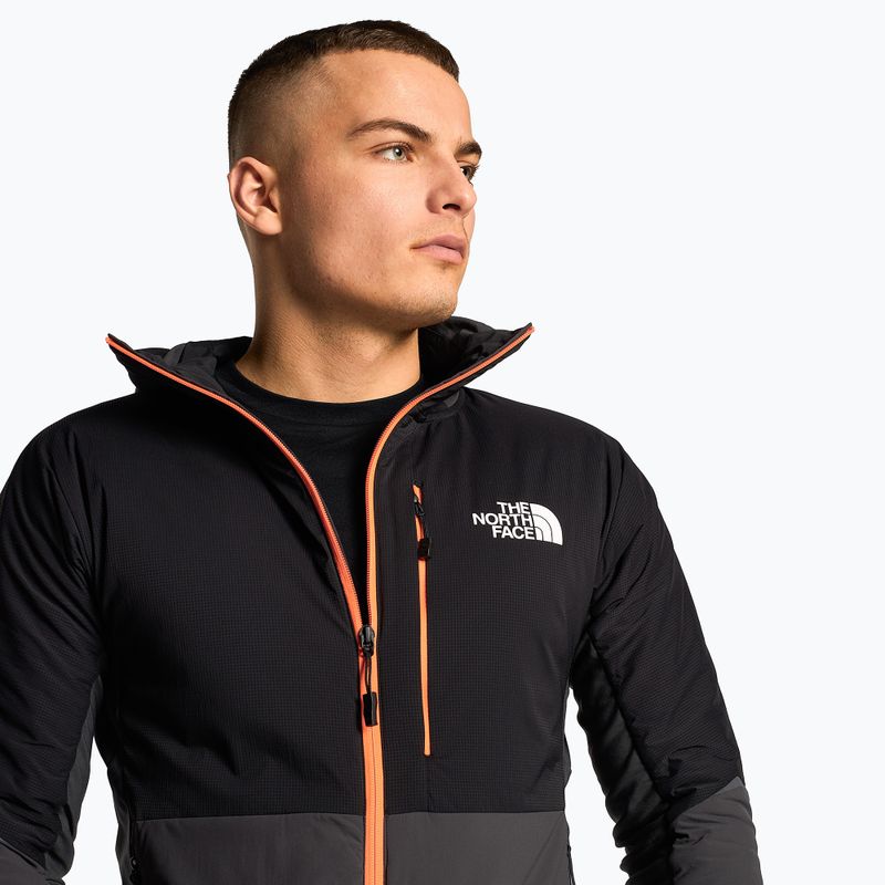 Мъжко хибридно яке The North Face Dawn Turn Hybrid Ventrix Hoodie asphalt grey/black/orange 3