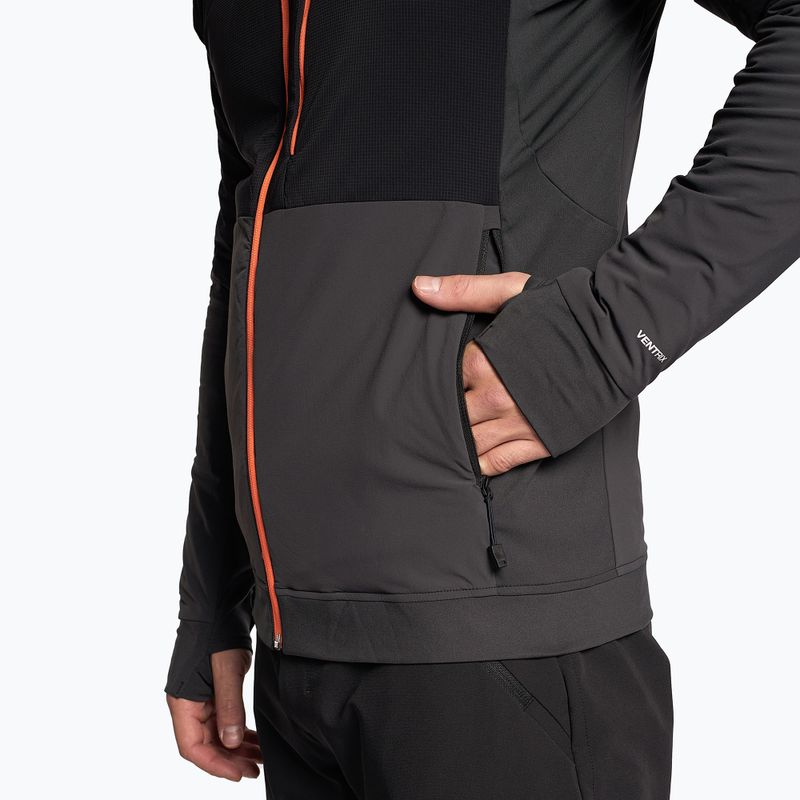 Мъжко хибридно яке The North Face Dawn Turn Hybrid Ventrix Hoodie asphalt grey/black/orange 5