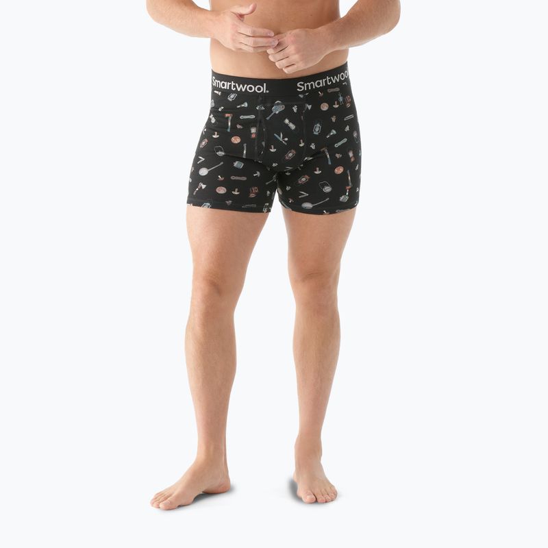 Мъжки боксерки Smartwool Merino Print Brief black gone camping