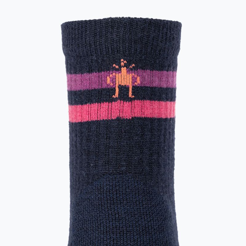 Дамски чорапи за трекинг Smartwool Hike Light Cushion Tube Stripe Crew deep navy/power pink 3
