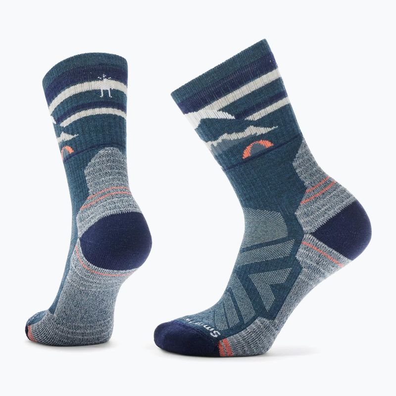 Дамски чорапи за трекинг Smartwool Hike Light Cushion New Pattern Crew twilight blue