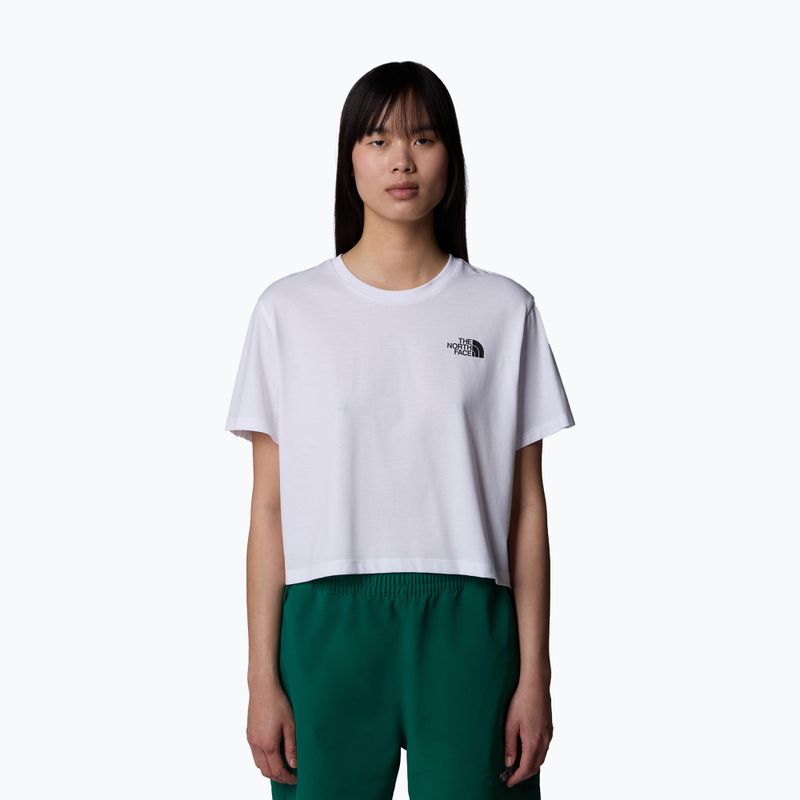 The North Face дамска тениска Simple Dome Cropped Slim Tee tnf white