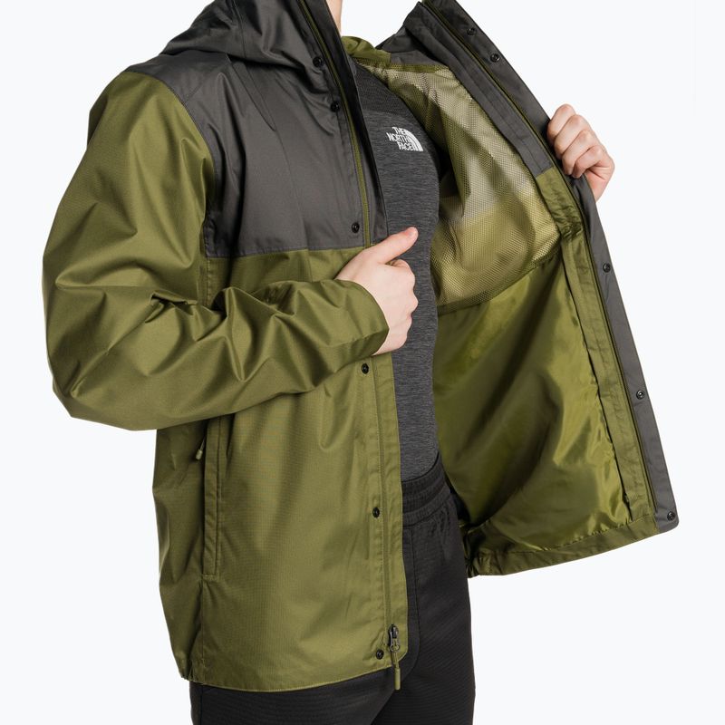 Мъжко яке за дъжд The North Face Quest Zip-In forest olive/asphalt grey 5