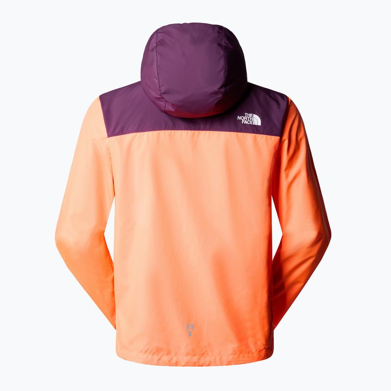 Мъжко яке за бягане The North Face Higher Run Wind vivid flame/black currant purple 7