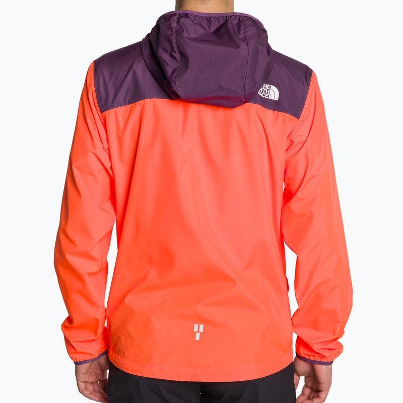 Мъжко яке за бягане The North Face Higher Run Wind vivid flame/black currant purple 2