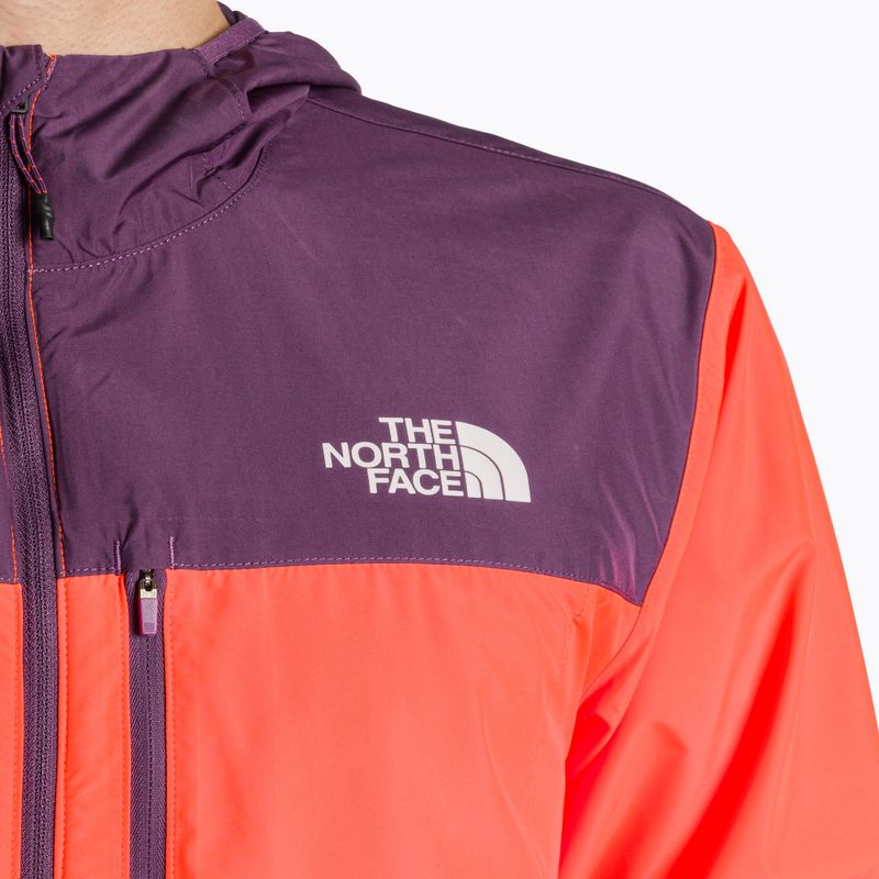 Мъжко яке за бягане The North Face Higher Run Wind vivid flame/black currant purple 3