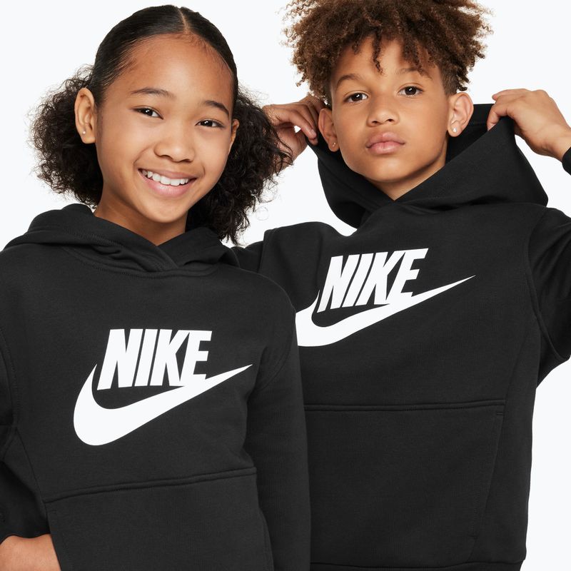 Детски Nike Club Fleece Hoodie черен/бял 4