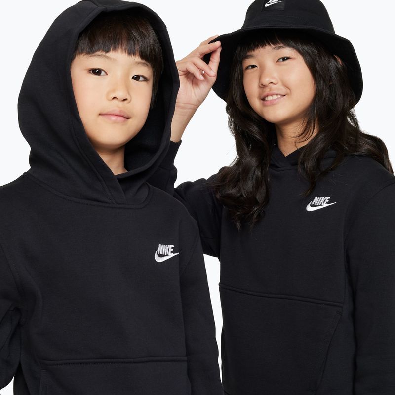 Детски суитшърт Nike Sportswear Club Fleece black/white 4