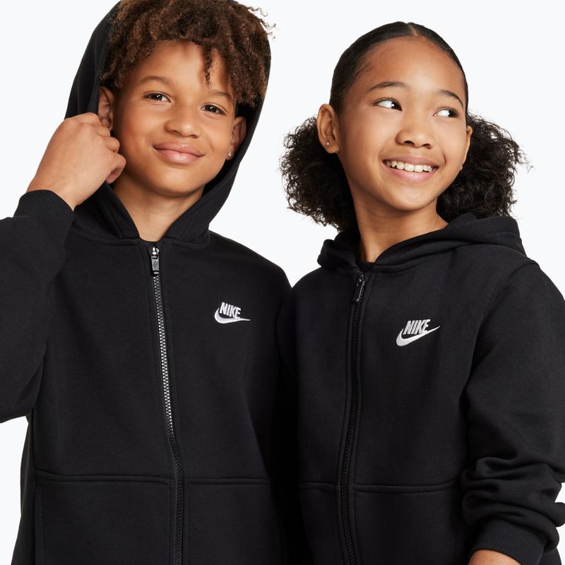 Детски суитшърт Nike Sportswear Club Fleece black/white 4