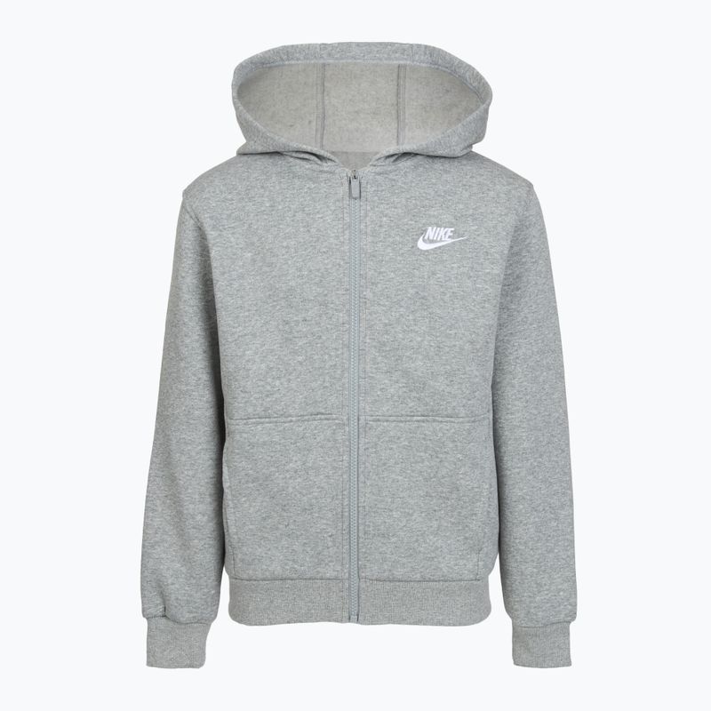 Детски суитшърт Nike Sportswear Club Fleece dark grey heather/base grey/white