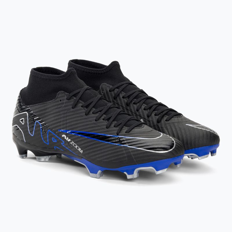Nike Zoom Mercurial Superfly 9 Academy MG футболни обувки черни/хром/хипер реални 4