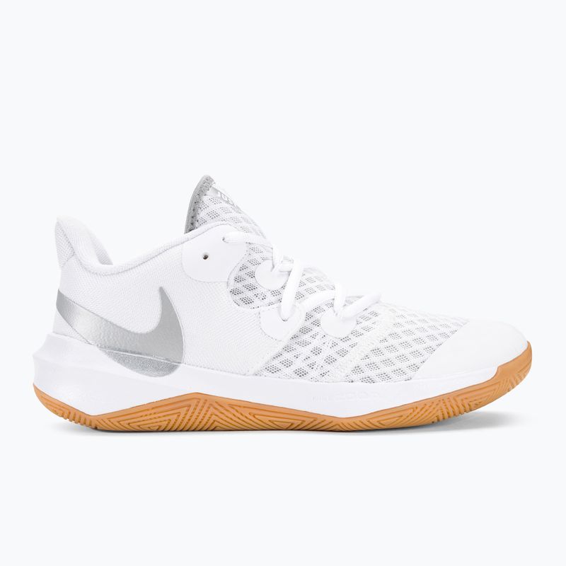 Обувки за волейбол Nike Zoom Hyperspeed Court SE бели/металик сребърни с гумена подметка 2