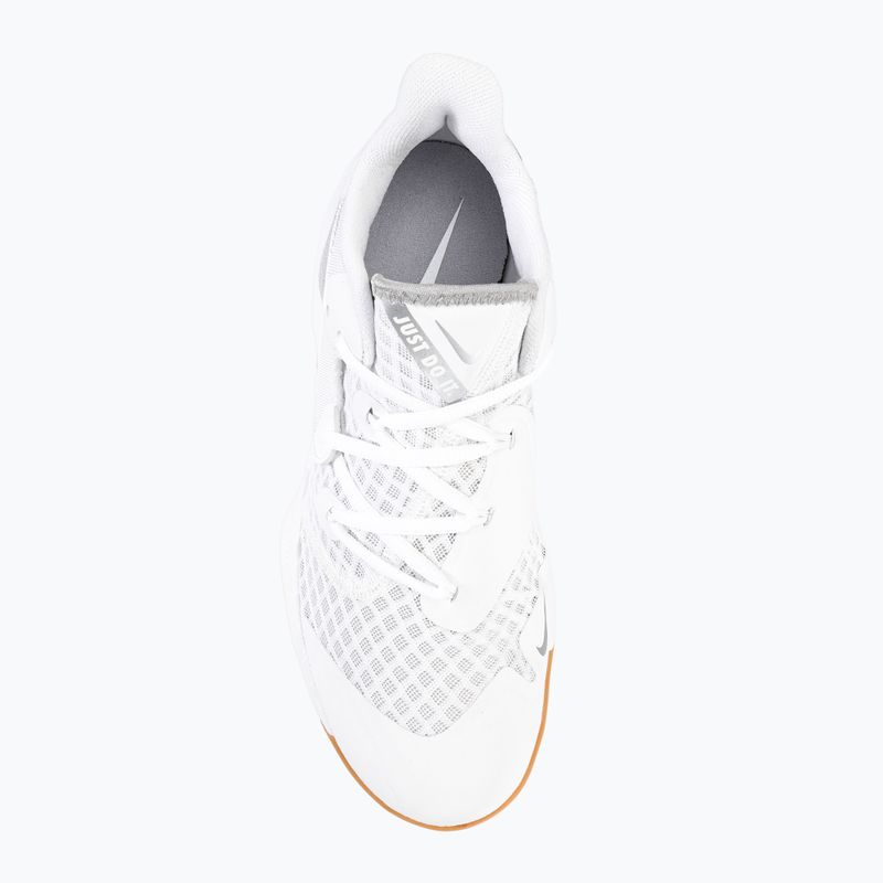 Обувки за волейбол Nike Zoom Hyperspeed Court SE бели/металик сребърни с гумена подметка 6
